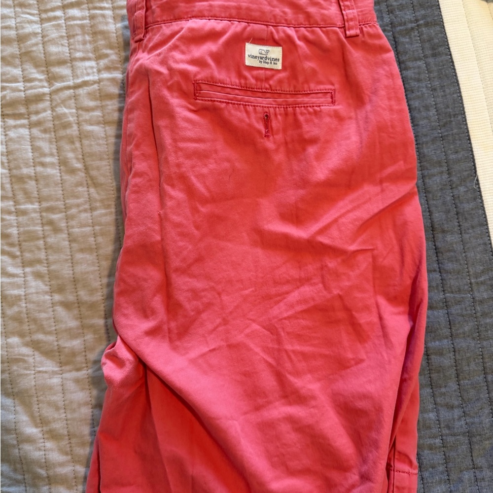 Vineyard Vines Coral-Pink Chino shorts 7”